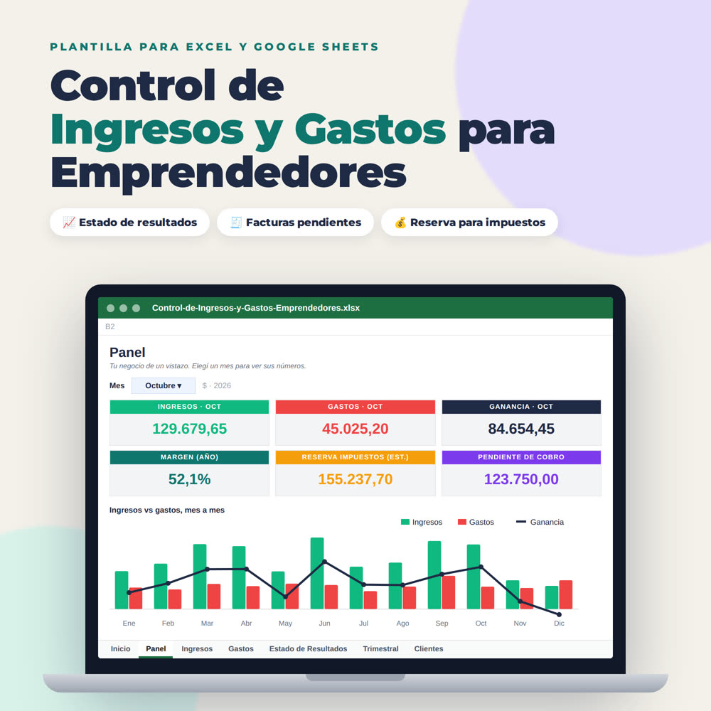 Control de Ingresos y Gastos para Emprendedores