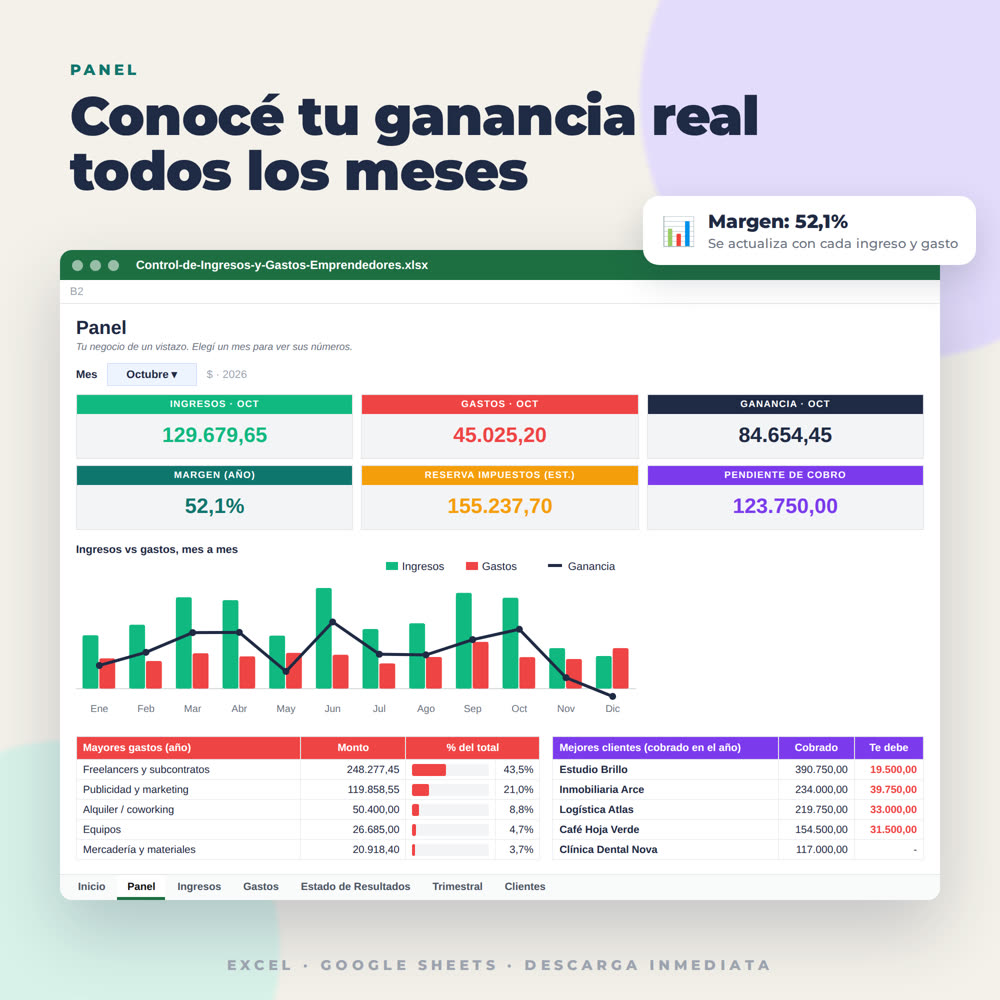 Control de Ingresos y Gastos para Emprendedores, imagen 2