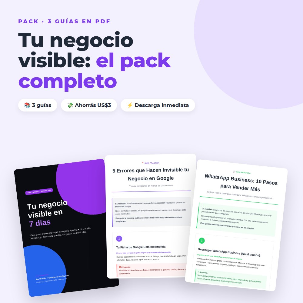 Pack Negocio Visible (las 3 guías)