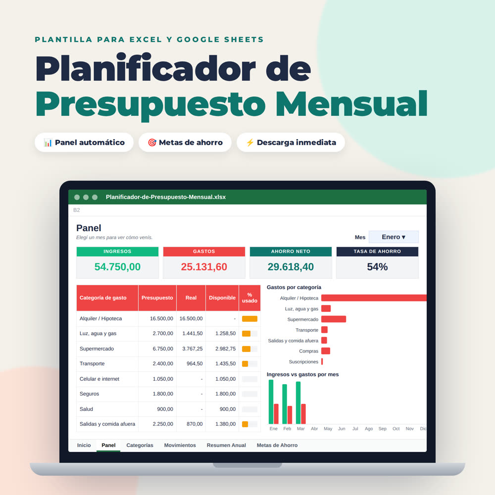 Planificador de Presupuesto Mensual